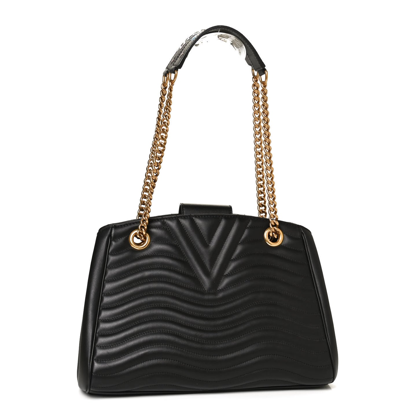Calfskin New Wave Chain Tote Black