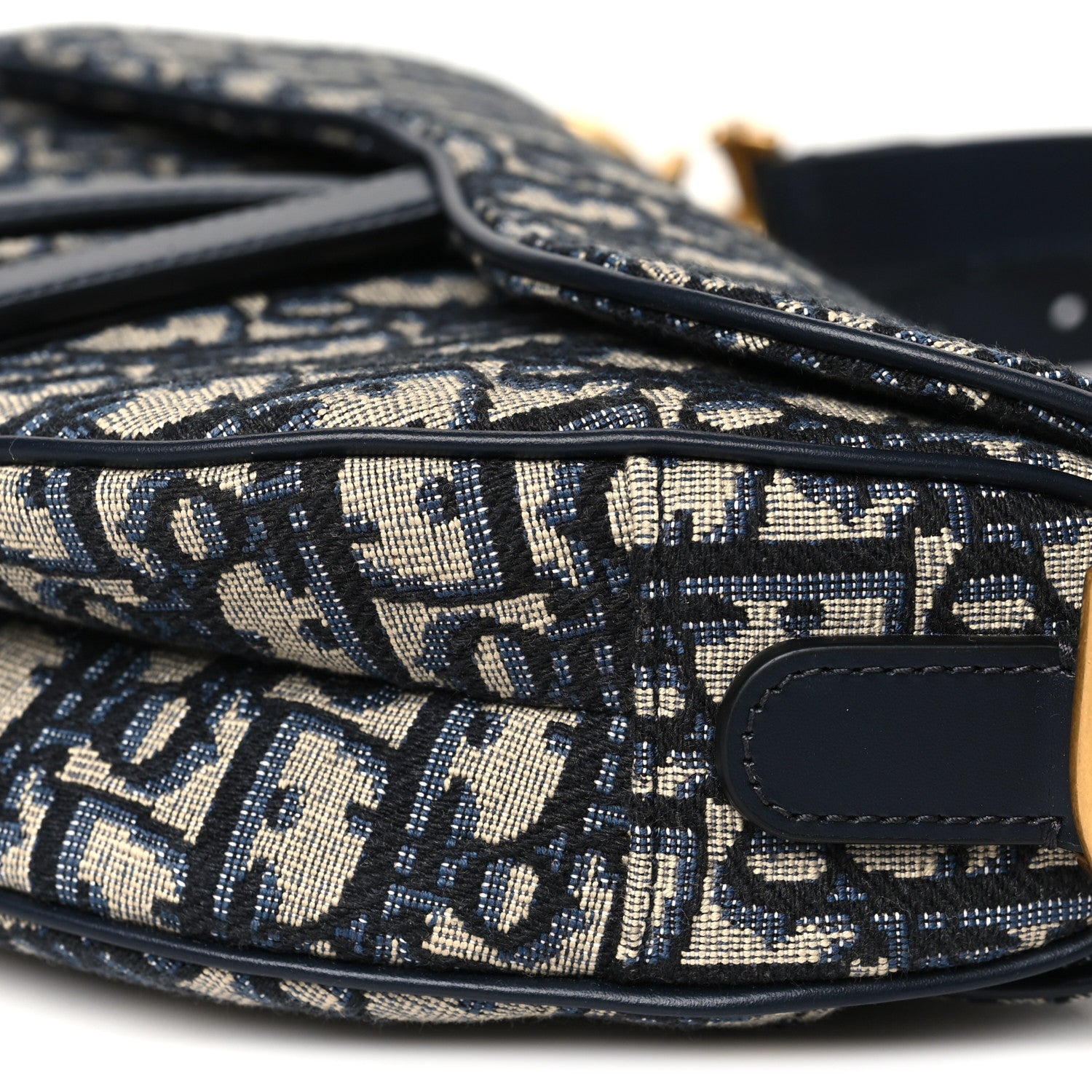 Christian Dior Oblique Saddle Bag With Strap Blue 10 of 11