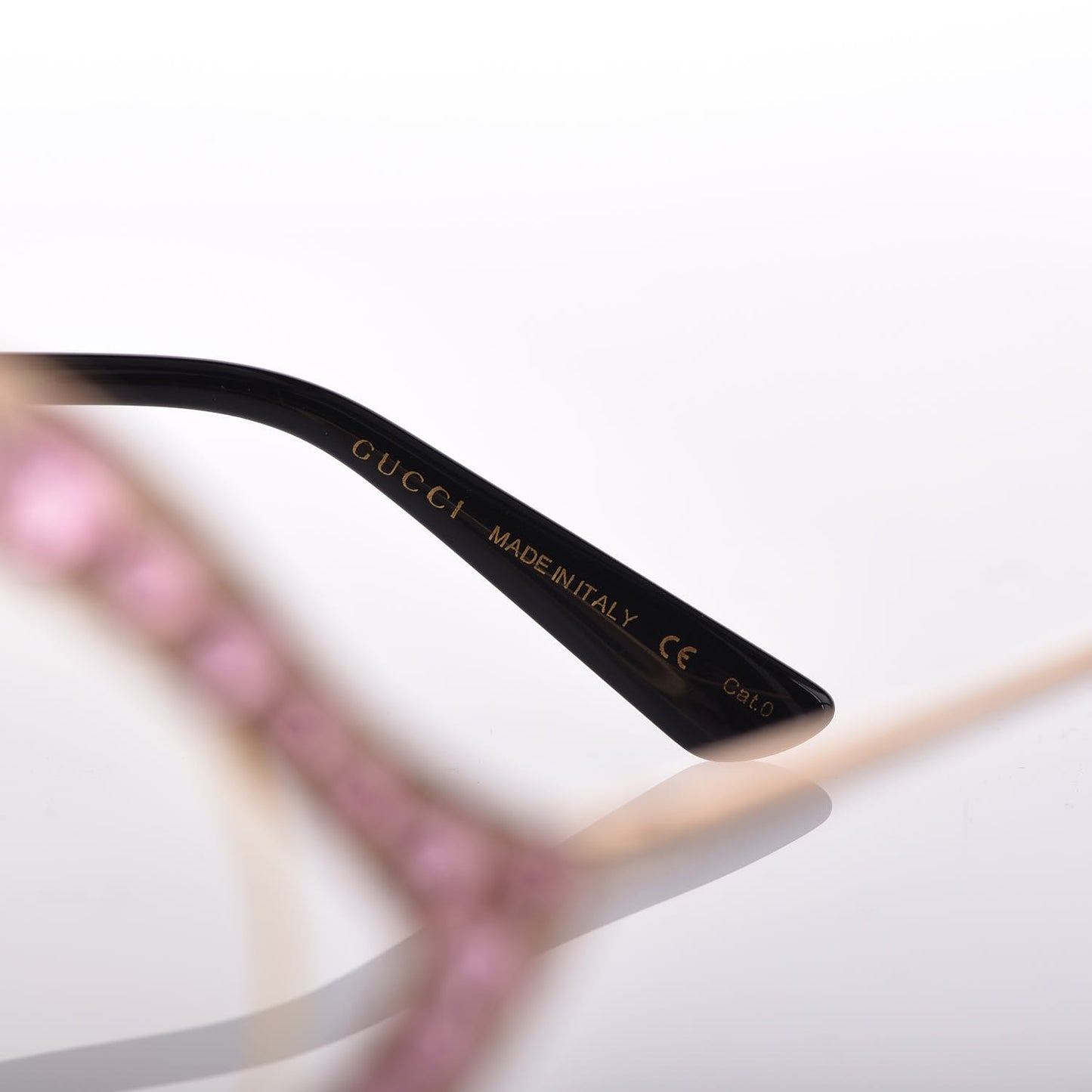 Metal Crystal Cat Eye Sunglasses GG0046S Light Pink