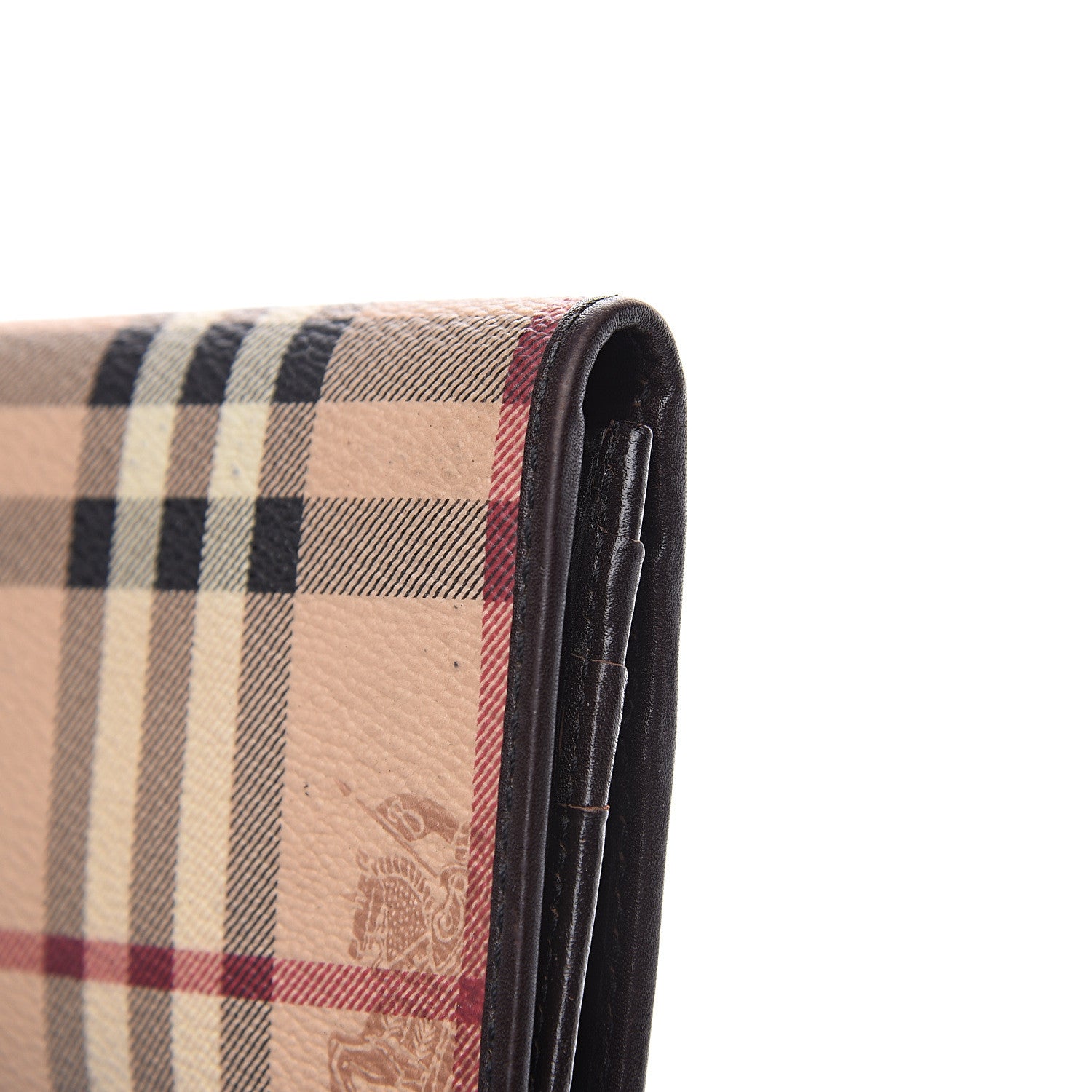 Burberry Haymarket Check Continental Wallet Chocolate 11 of 14