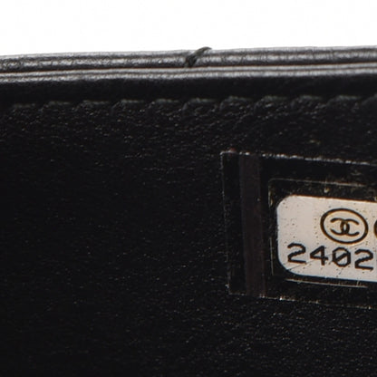 Chanel Crinkled Calfskin Quilted Classic Zip Pouch So Black 7 of 7