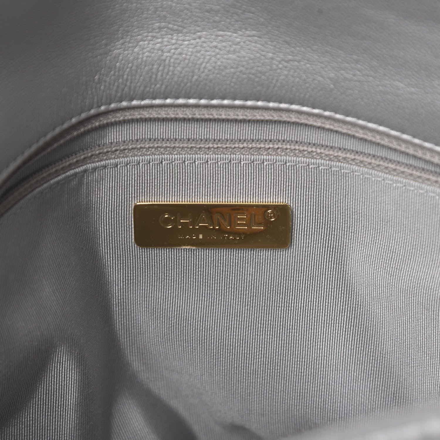 Chanel Metallic Goatskin Quilted Large 19 Flap Silver 5 of 10