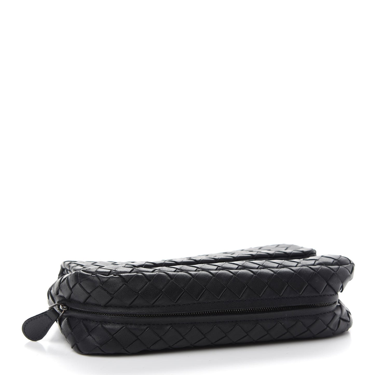 Nappa Intrecciato Mini Chain Messenger Black