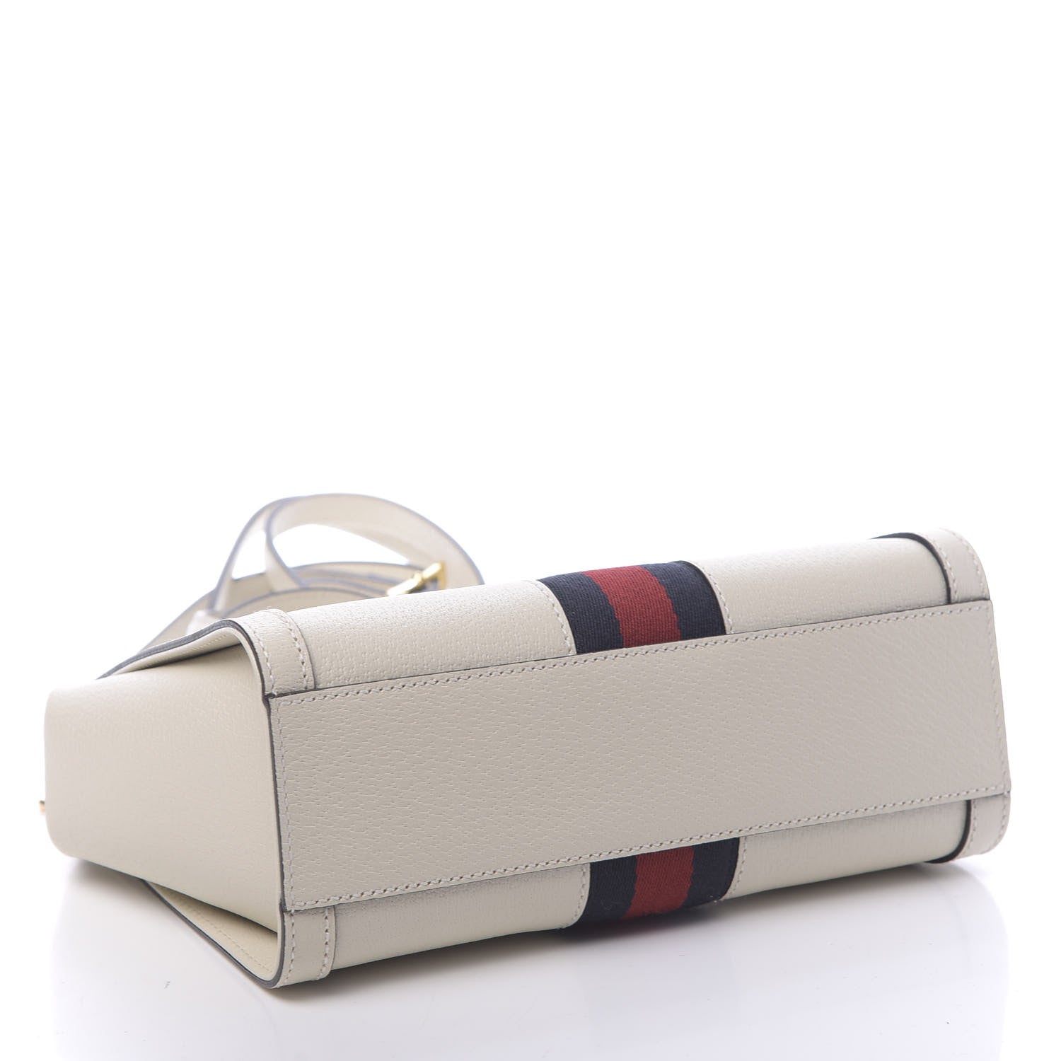 Gucci Textured Calfskin Web Small Ophidia Tote Bag Mystic White 4 of 10