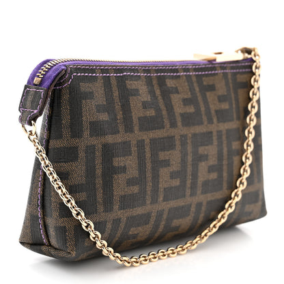 Fendi Zucca Spalmati Pochette Tobacco Viola 3 of 11