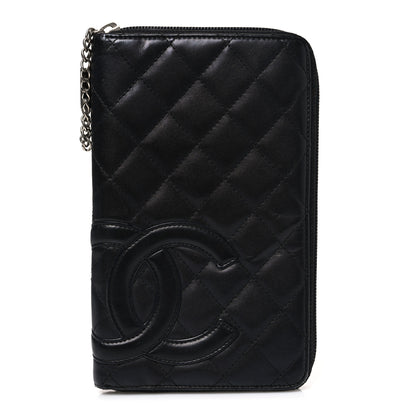 Chanel Calfskin Cambon Zip Around Organizer Wallet Black 1 of 9