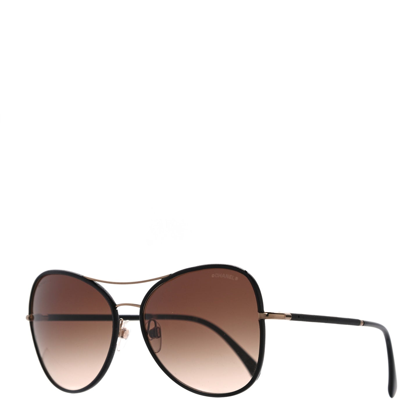 Metal Lambskin Pilot Fall Sunglasses 4227-Q Black