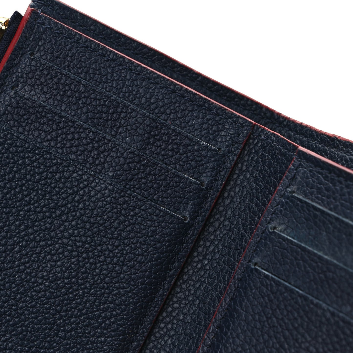 Empreinte Victorine Wallet Marine Rouge