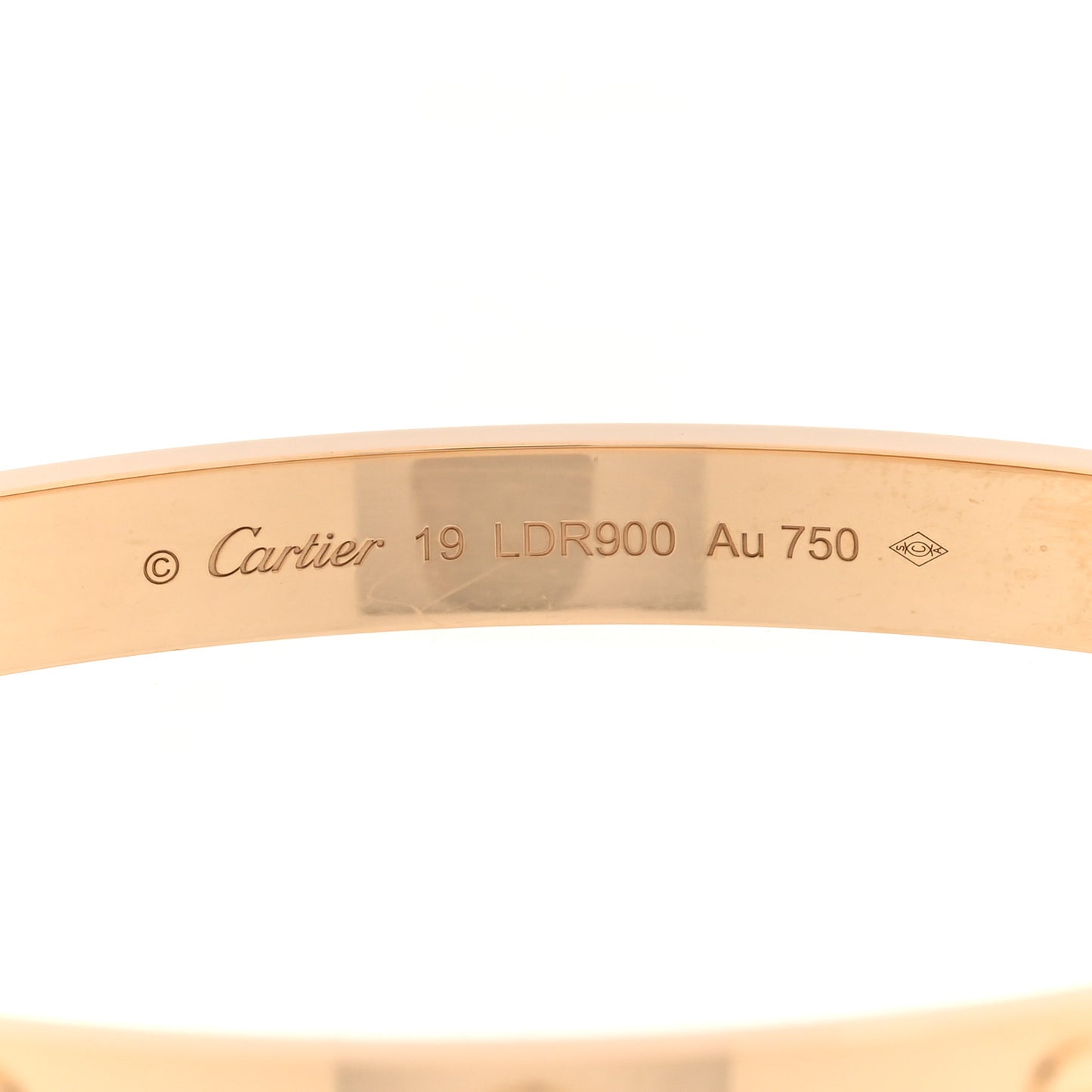 18K Yellow Gold LOVE Bracelet 19