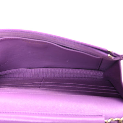 Chanel Caviar Quilted Wallet On Chain WOC Purple 5 of 12
