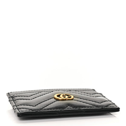 Gucci Calfskin Matelasse GG Marmont Card Holder Black 4 of 8