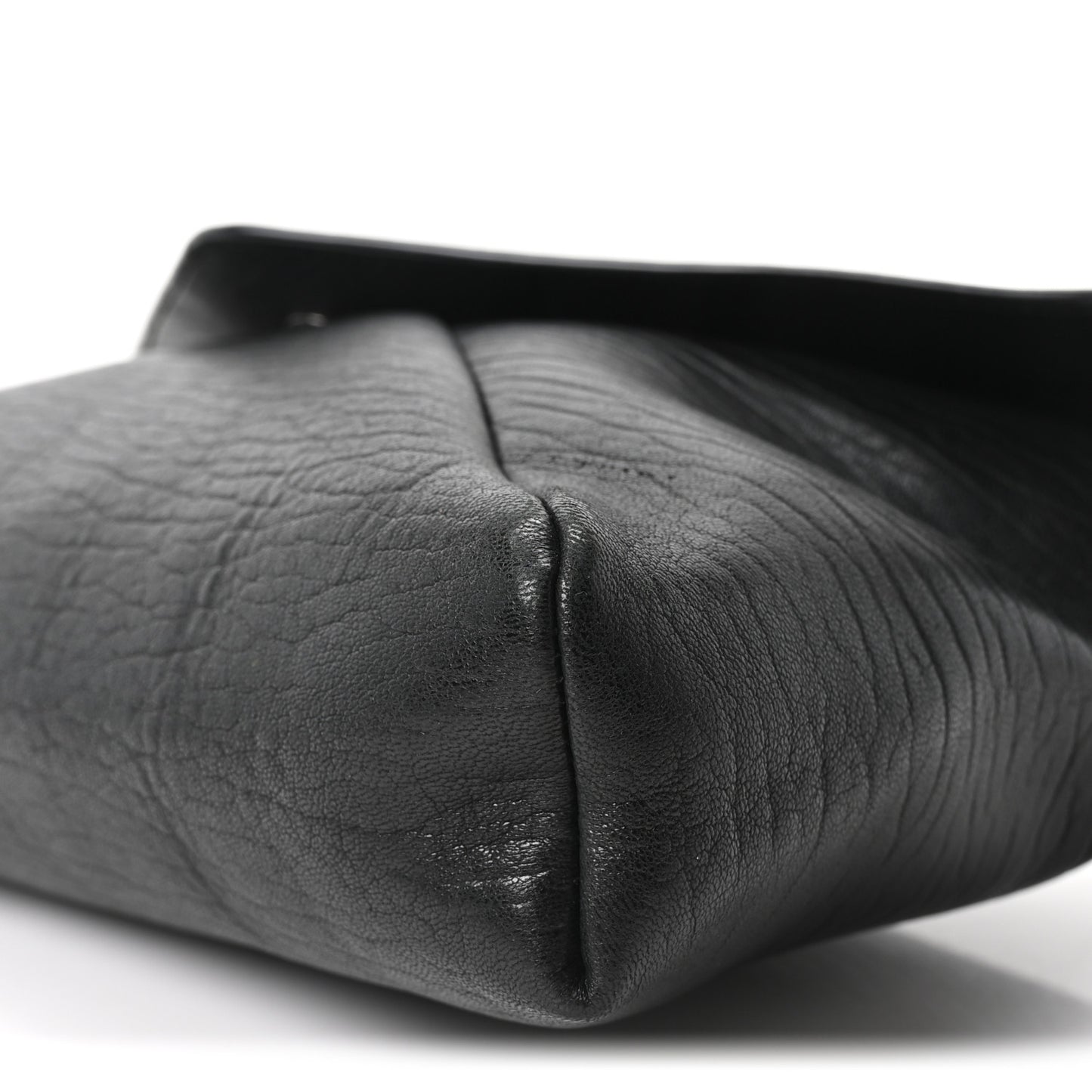 Grained Lambskin Small Cassandre Envelope Pouch Black