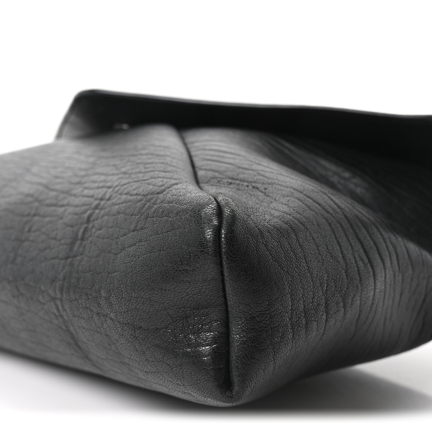 Saint Laurent Grained Lambskin Small Cassandre Envelope Pouch Black 9 of 9