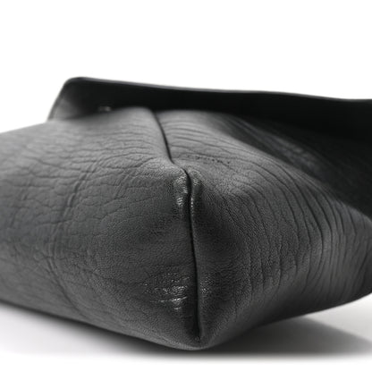 Saint Laurent Grained Lambskin Small Cassandre Envelope Pouch Black 9 of 9