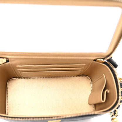 Chanel Lambskin Quilted Small Pearl Crush Vanity Case With Chain Black 5 of 10
