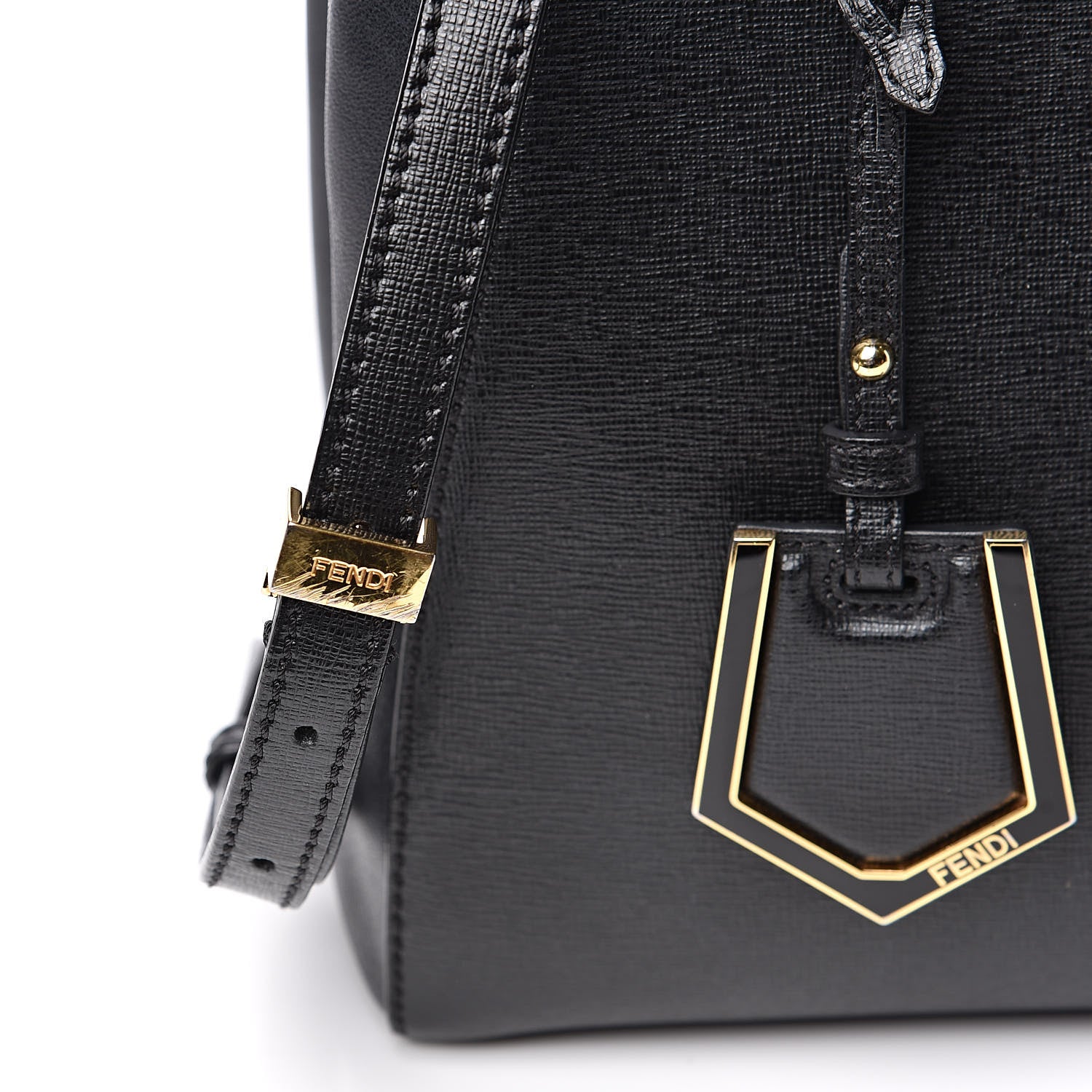 Fendi Vitello Elite Petite 2Jours Tote Black 13 of 14