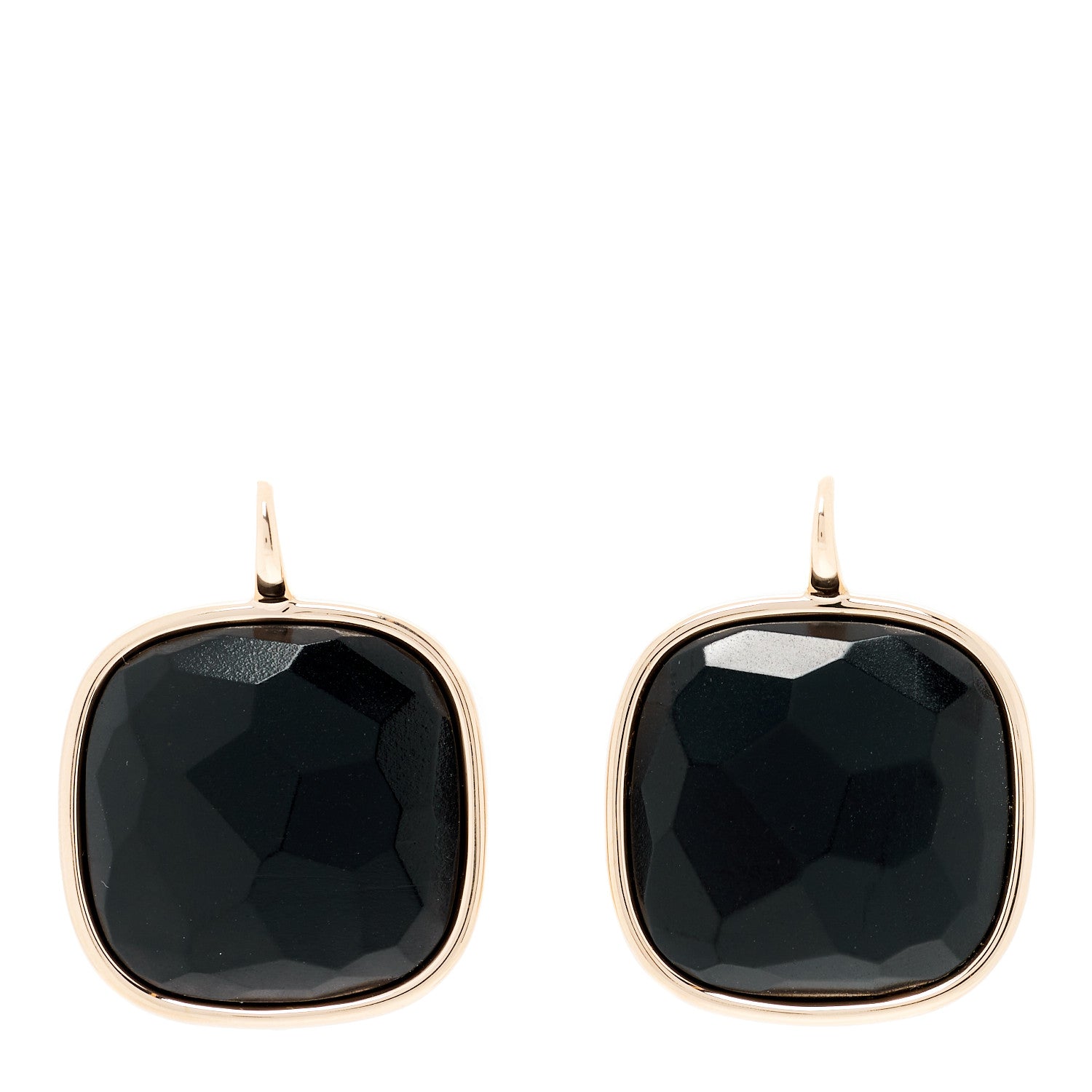 Pomellato 18K Rose Gold Black Jet Victoria Earrings 1 of 5