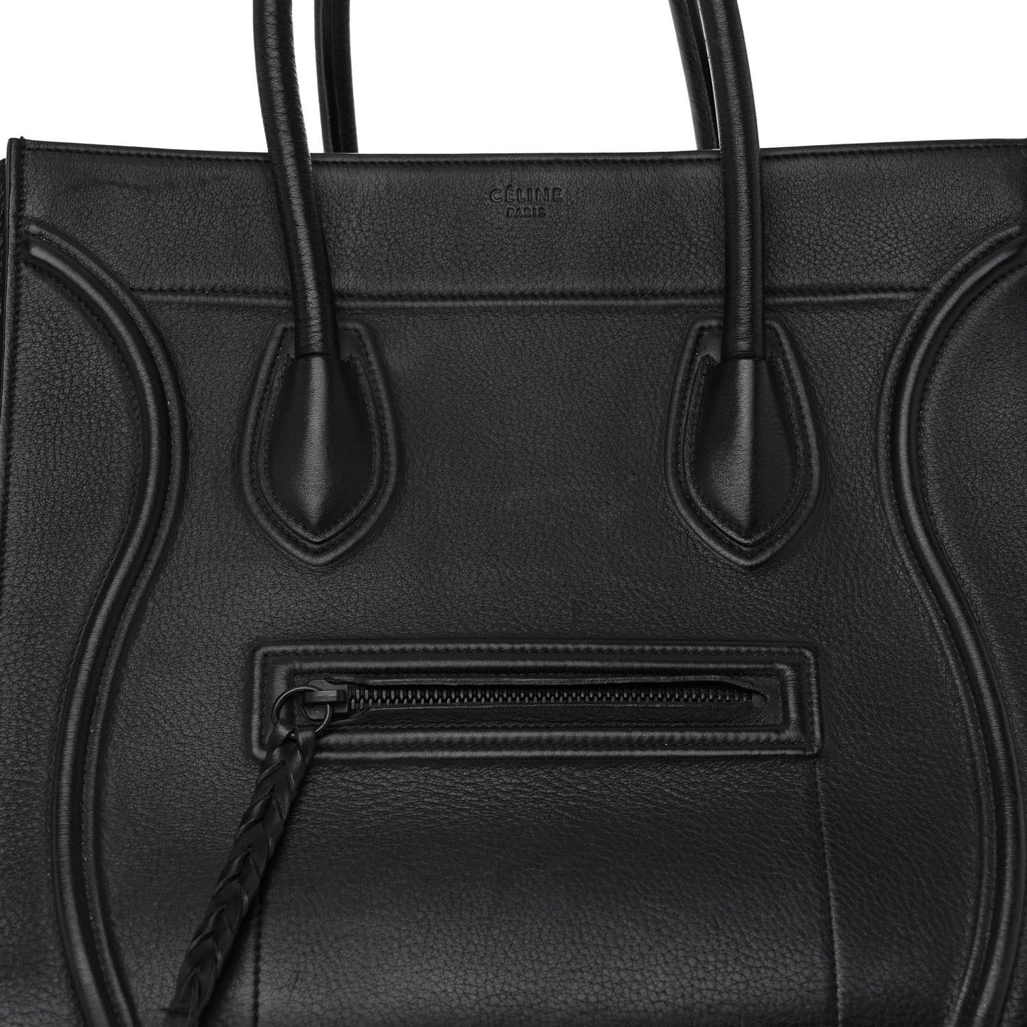 Supple Calfskin Medium Phantom Luggage Black