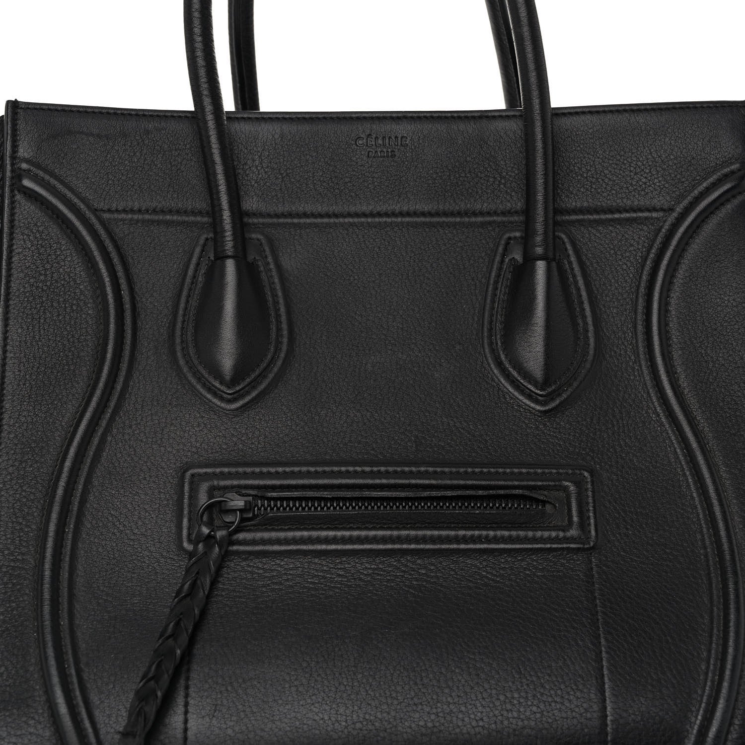 Celine Supple Calfskin Medium Phantom Luggage Black 8 of 11