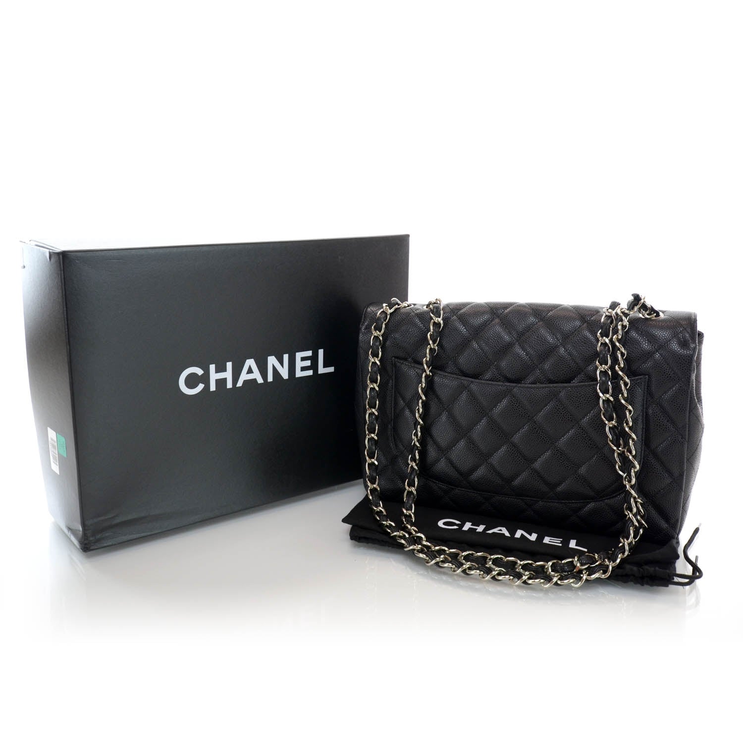 Chanel Caviar Jumbo Single Flap Black 3 of 10