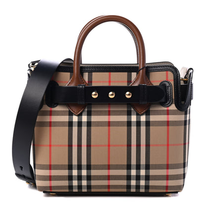 Burberry Calfskin Vintage Check Triple Stud Mini Belt Bag Archive Beige 1 of 4