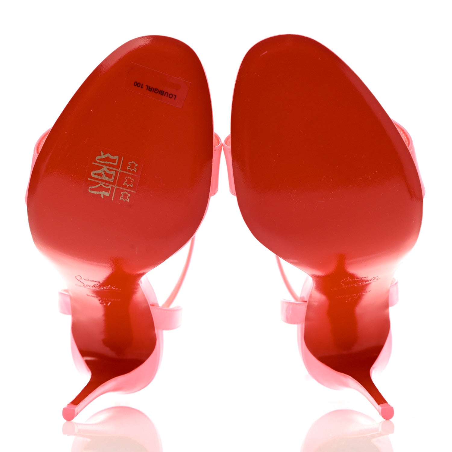 Christian Louboutin Patent Loubigirl 100 Sandals 37 Pink 5 of 8