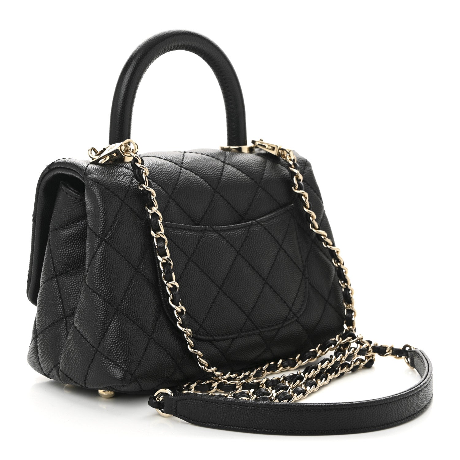 Chanel Caviar Quilted Extra Mini Coco Handle Flap Black 3 of 11