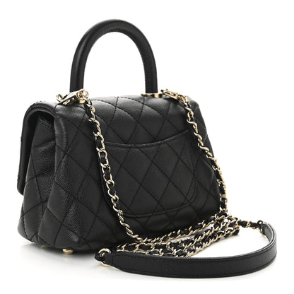 Chanel Caviar Quilted Extra Mini Coco Handle Flap Black 3 of 11