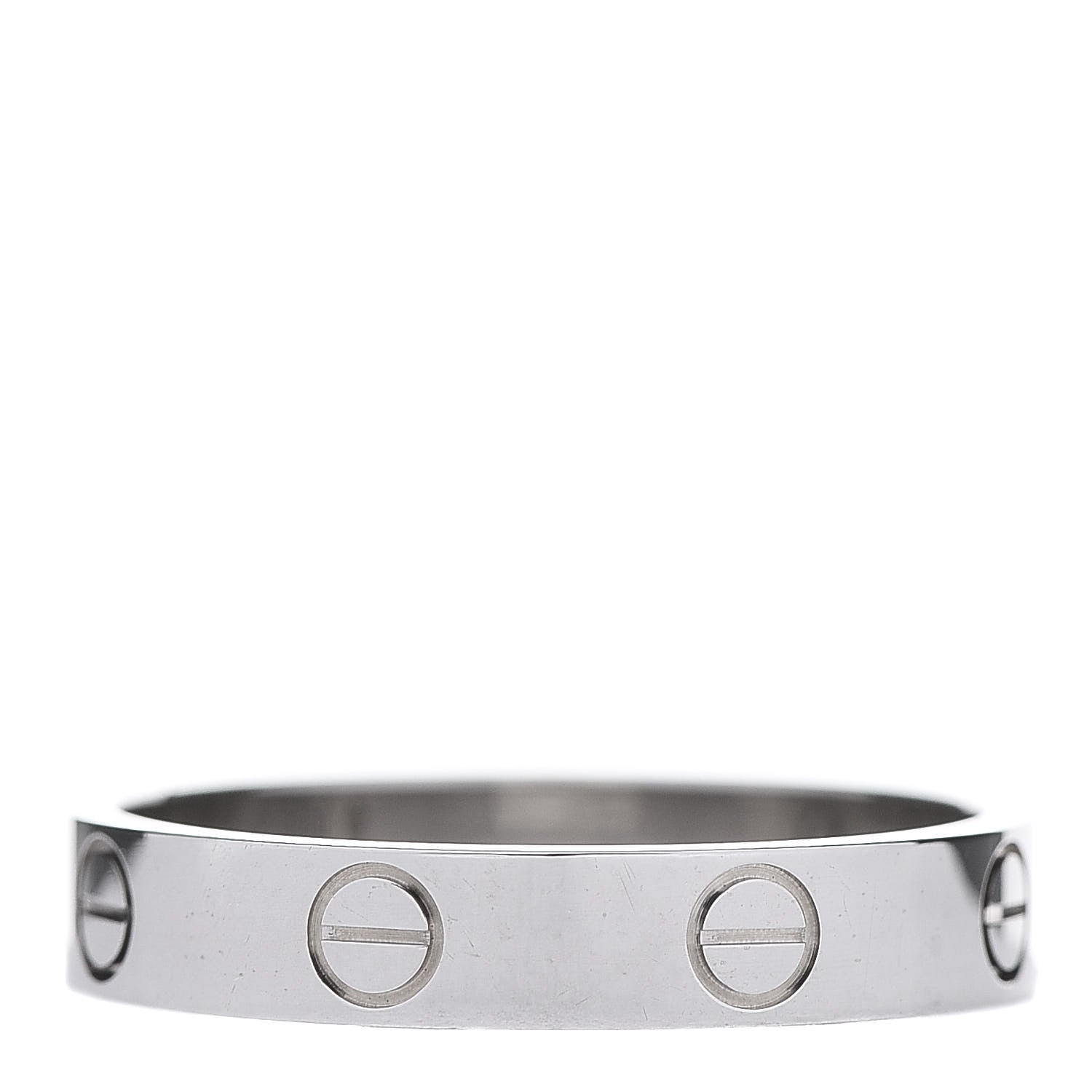 Cartier 18K White Gold 3.5mm LOVE Wedding Band Ring 55 7.25 3 of 5