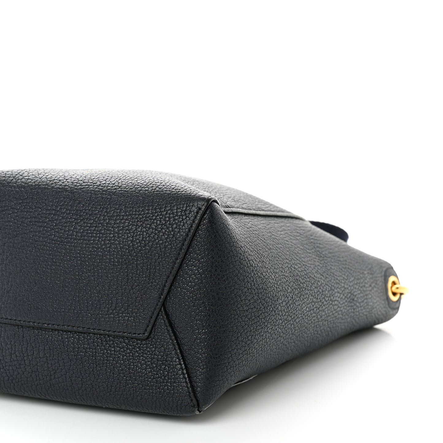 Soft Grained Calfskin Small Sangle Bucket Bag Navy Blue