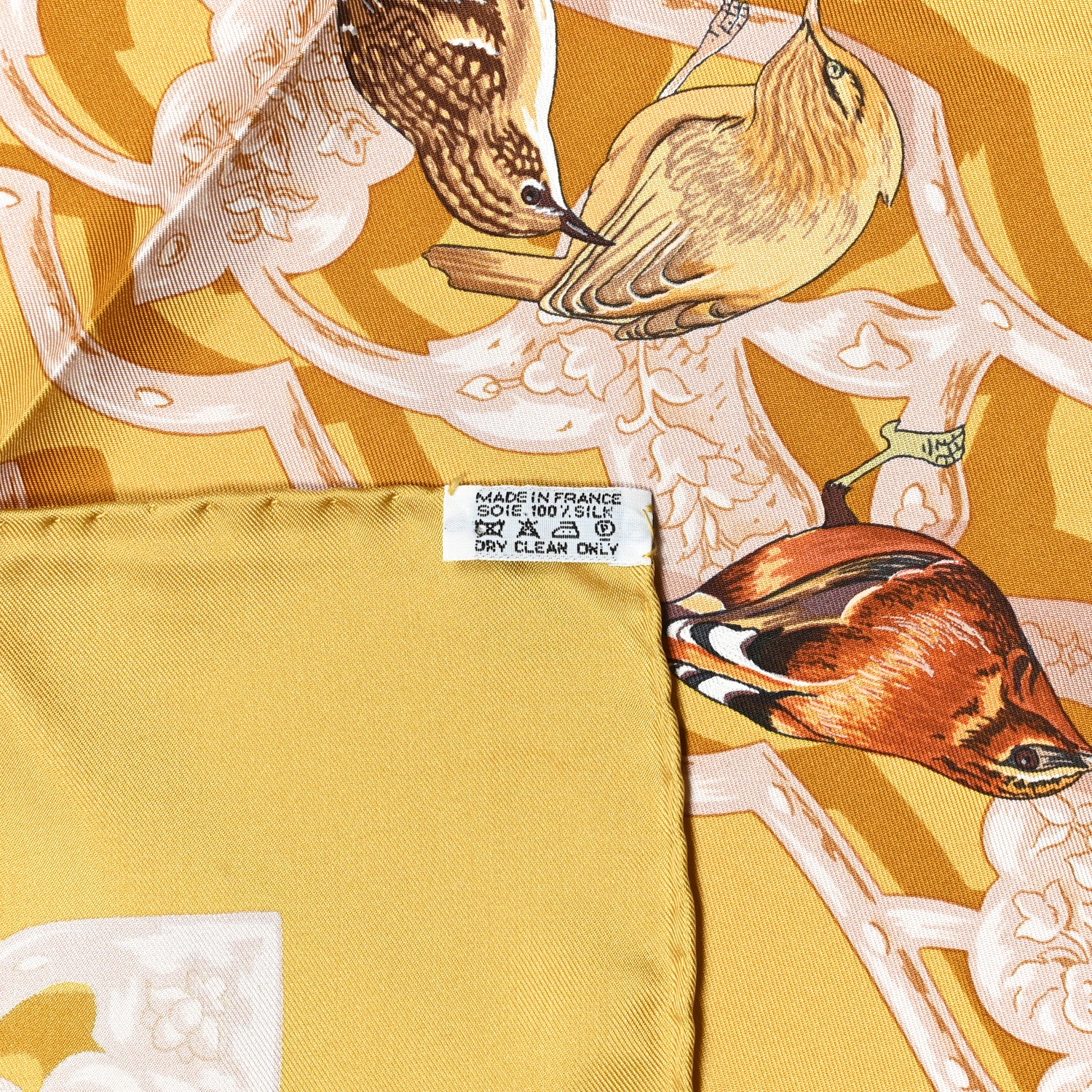 Hermes Silk Oiseaux De L’Inde Et De L’Himalaya 90 Scarf 4 of 4