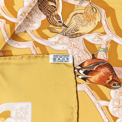 Hermes Silk Oiseaux De L’Inde Et De L’Himalaya 90 Scarf 4 of 4