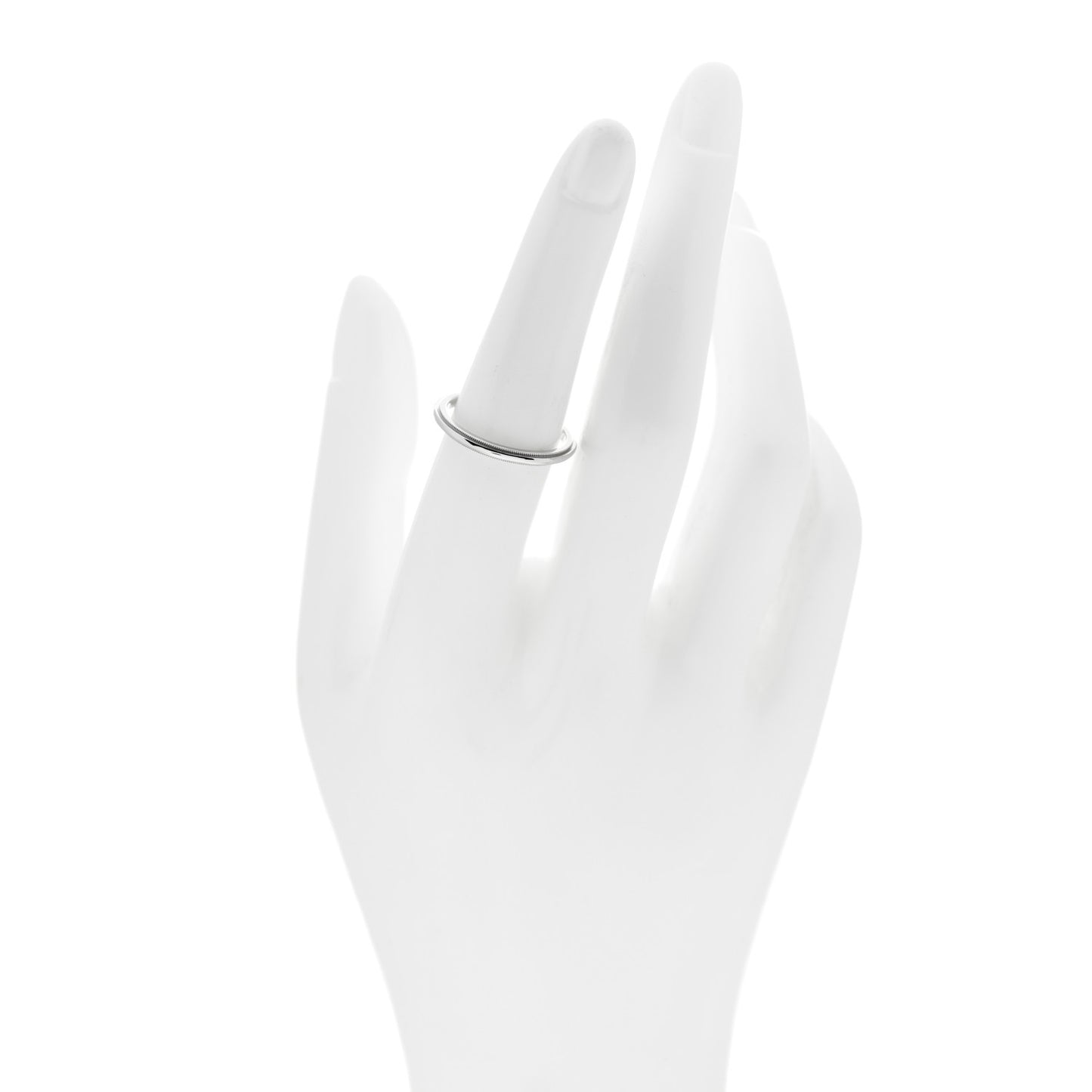 Platinum 2mm Milgrain Wedding Band Ring 54 6.75