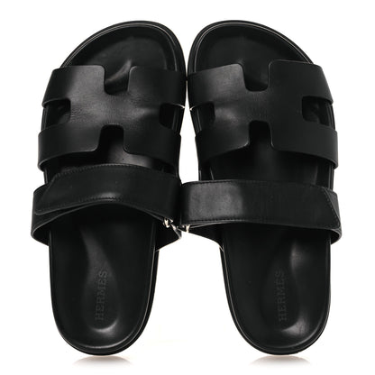 Hermes Calfskin Womens Chypre Sandals 36 Black 2 of 13