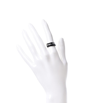 Cartier 18K White Gold Diamond Ceramic LOVE Ring Set 51 5.75 2 of 7