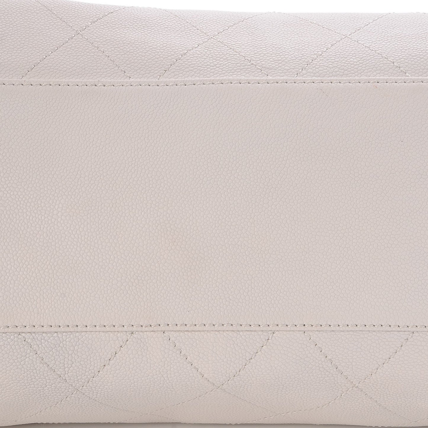 Caviar Quilted Bowler Tote White