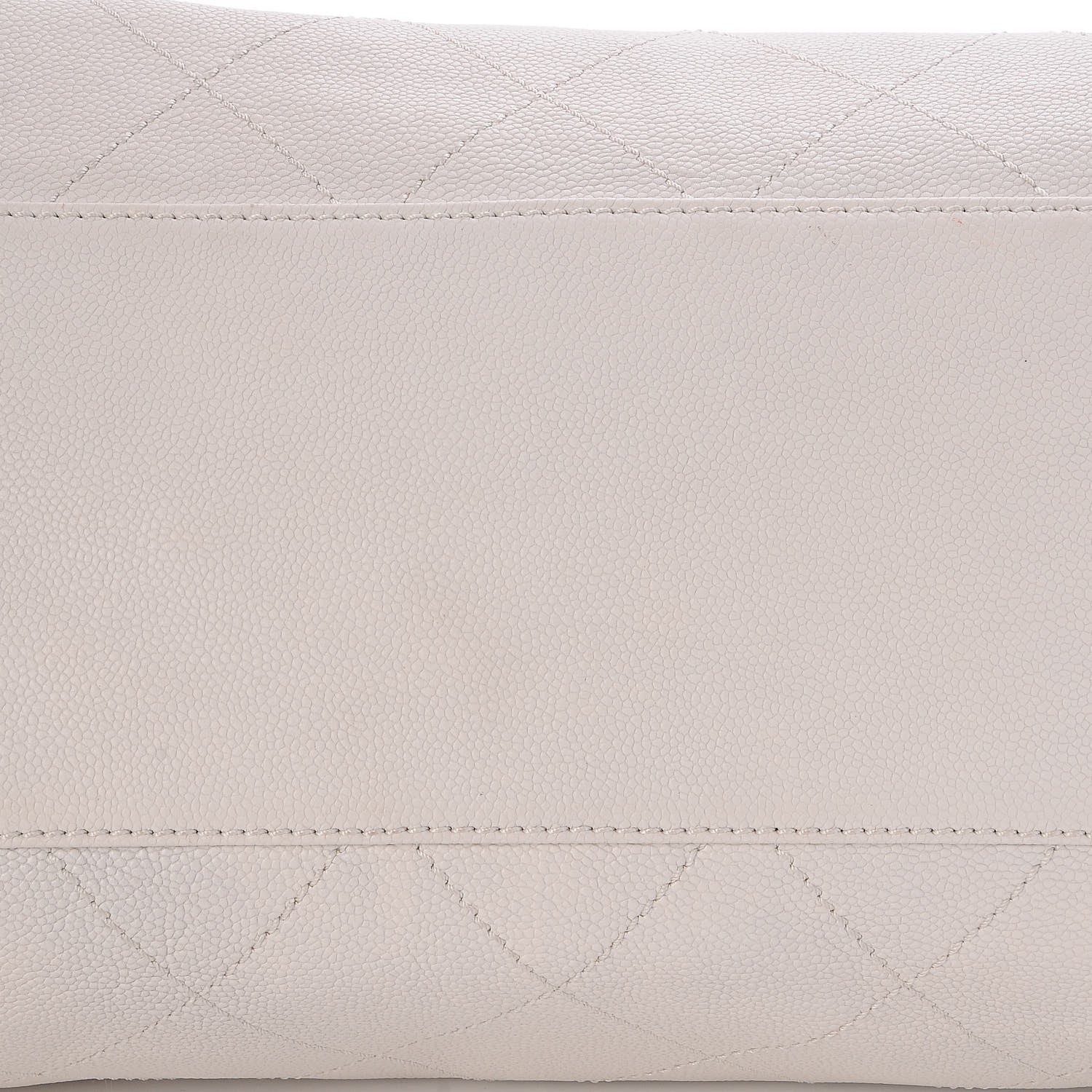 Chanel Caviar Quilted Bowler Tote White 8 of 8