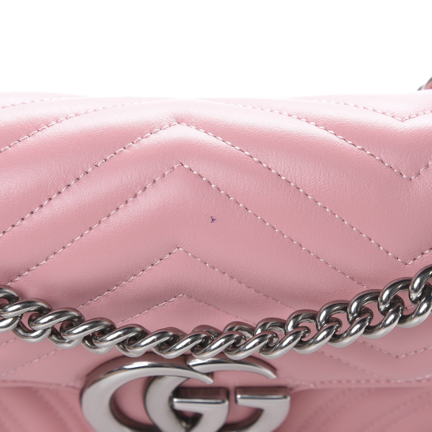 Calfskin Matelasse Small GG Marmont Shoulder Bag Wild Rose