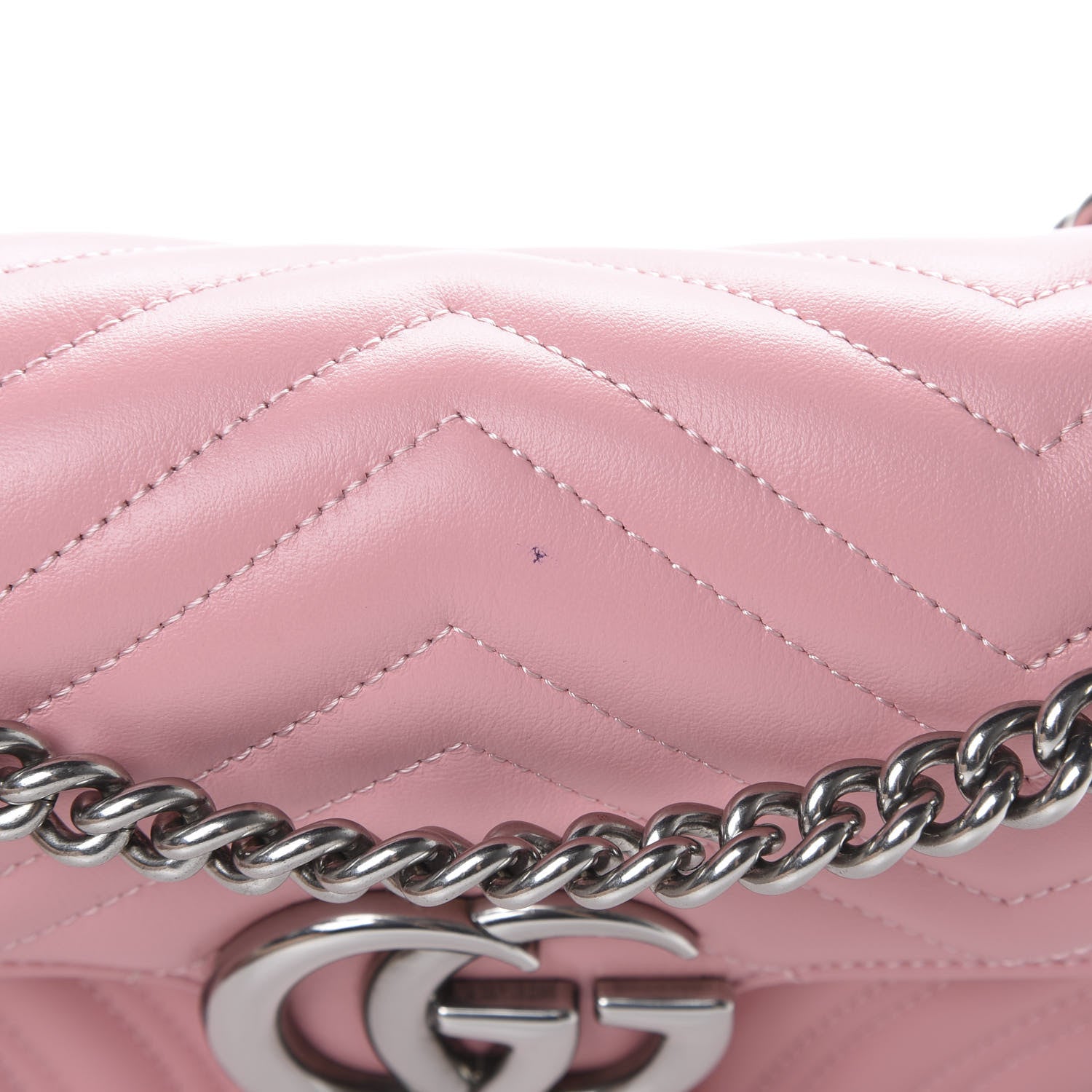 Gucci Calfskin Matelasse Small GG Marmont Shoulder Bag Wild Rose 10 of 12