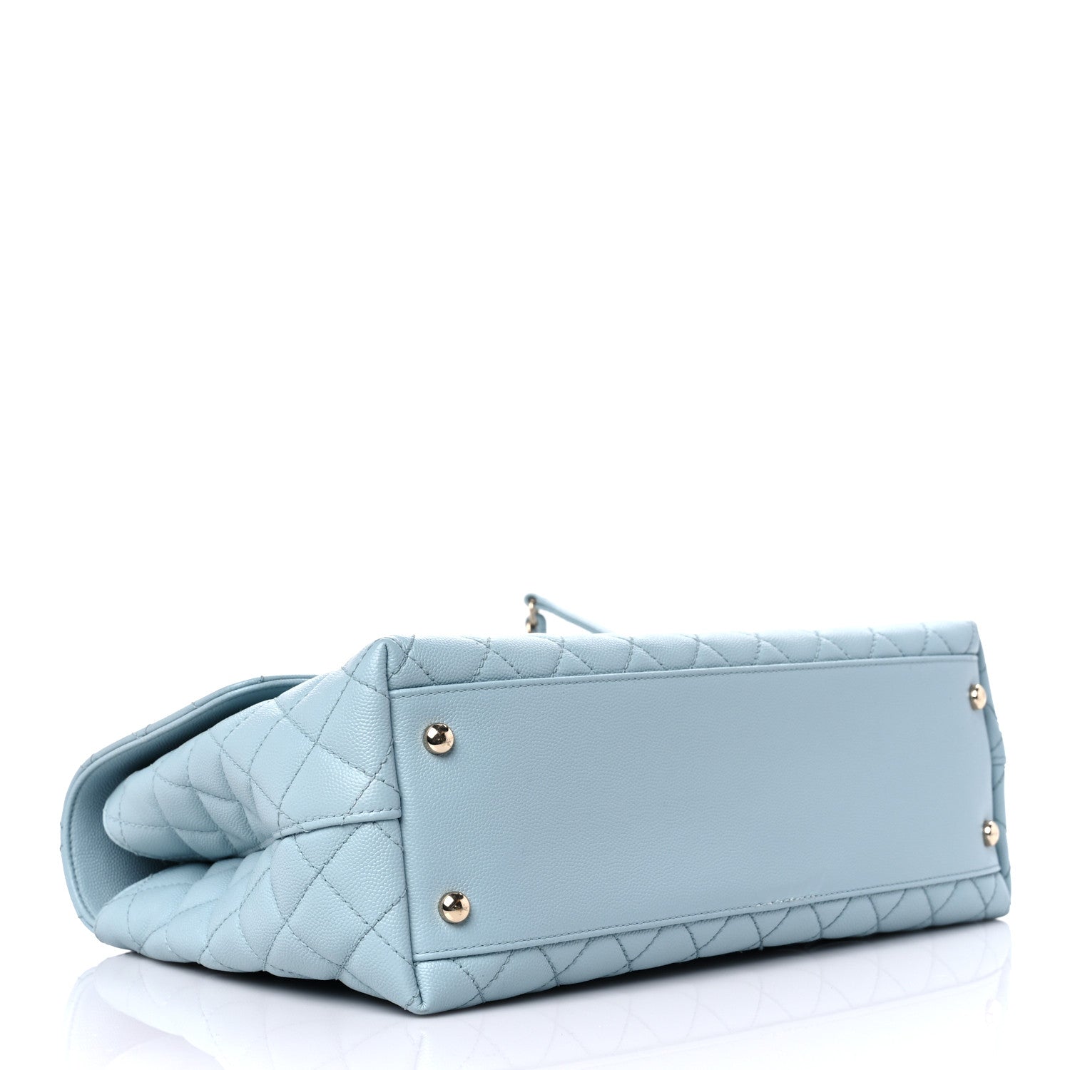Chanel Caviar Quilted Medium Coco Handle Flap Light Blue 4 of 15