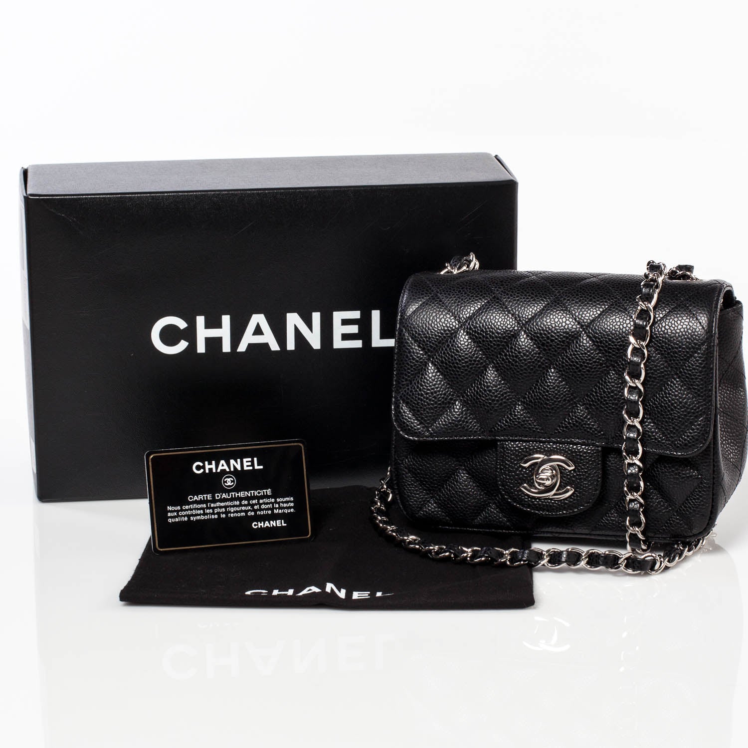 Chanel Caviar Quilted Mini Flap Black SHW 11 of 11
