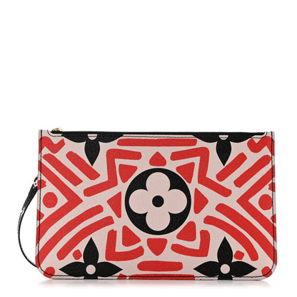 Louis Vuitton Monogram Giant Crafty Neverfull MM GM Pochette Creme Rouge Black 1 of 7