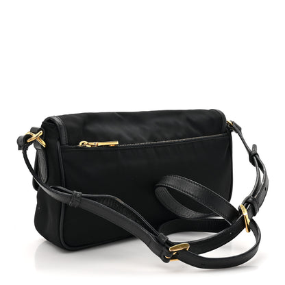 Prada Tessuto Nylon Saffiano Small Messenger Bag Black 3 of 15