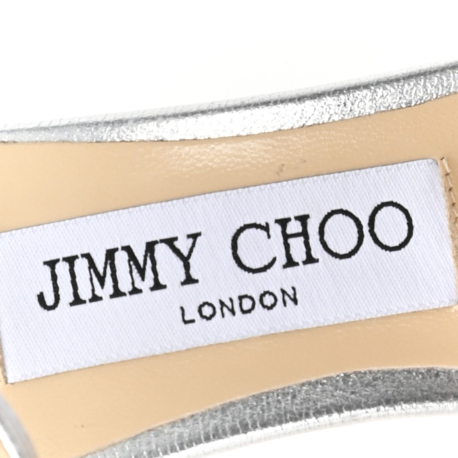 キムラショー Jimmy Choo Metallic Nappa Sacora 85 Sandals 38.5 Silver 1836953