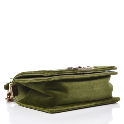 Chanel Velvet Tweed Small Boy Flap Green 4 of 12