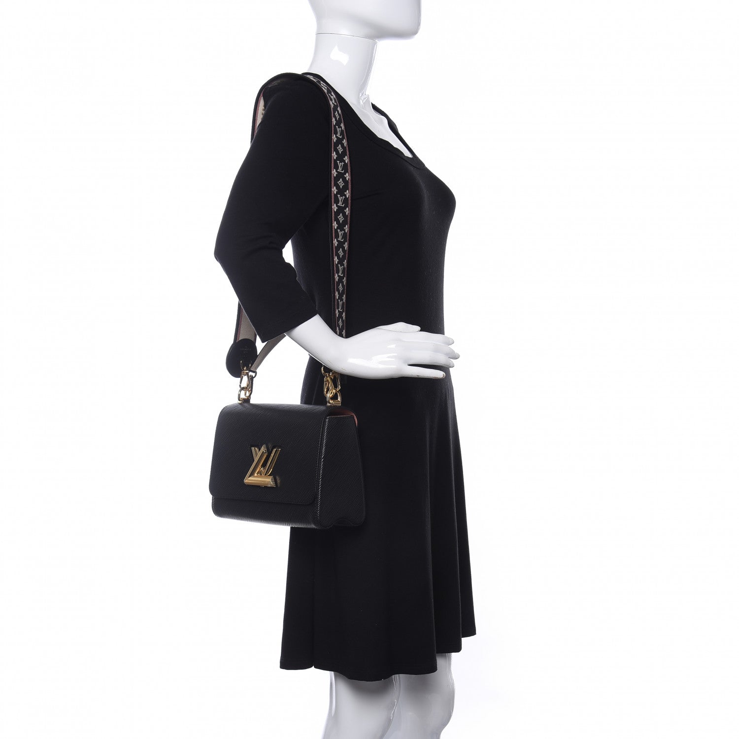 Louis Vuitton Epi Monogram Flower Twist MM Black 2 of 9