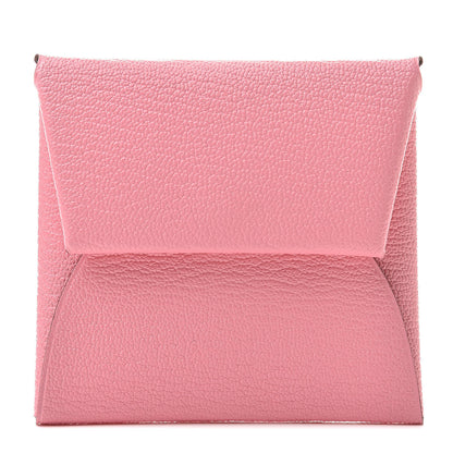 Hermes Chevre Mysore Verso Bastia Coin Purse Rose Confetti Brique 1 of 8