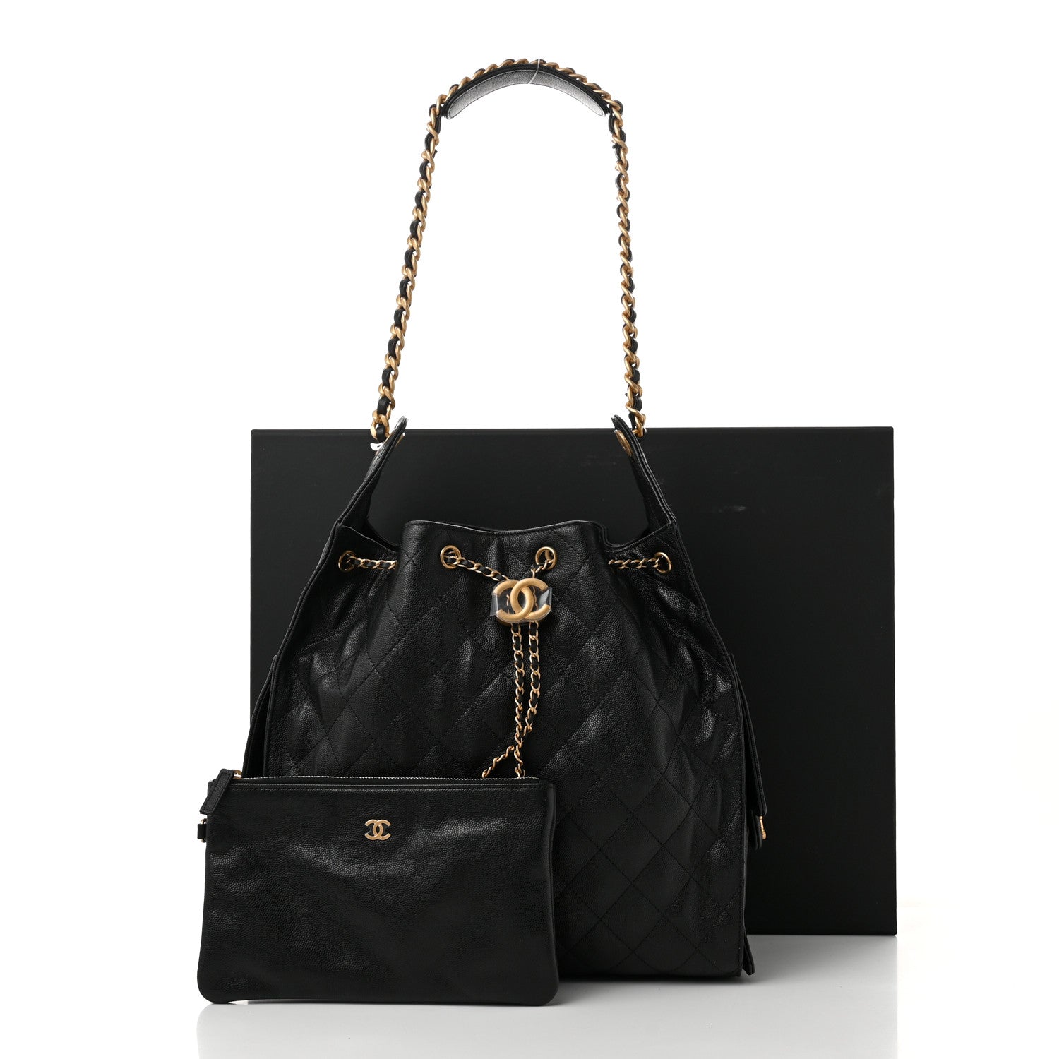 Chanel Caviar Quilted Medium Chanel 25 Handbag Black 12 of 12