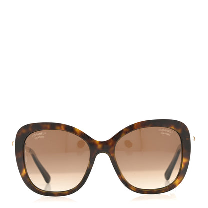 Chanel Acetate Pearl Winter Butterfly Sunglasses 5339-H  Tortoise 2 of 8