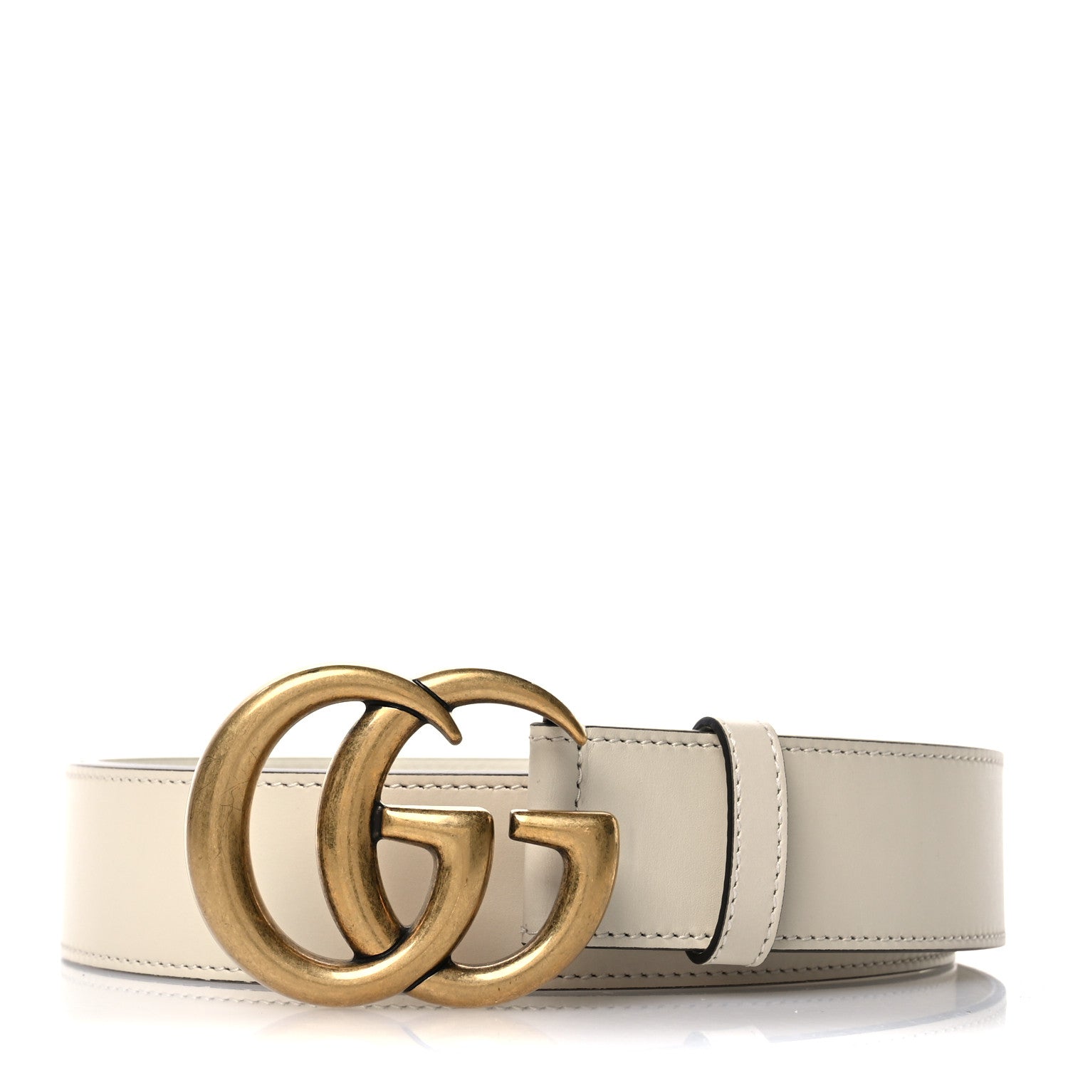 Gucci Calfskin Double G 40mm Belt 110 44 Mystic White 1 of 4